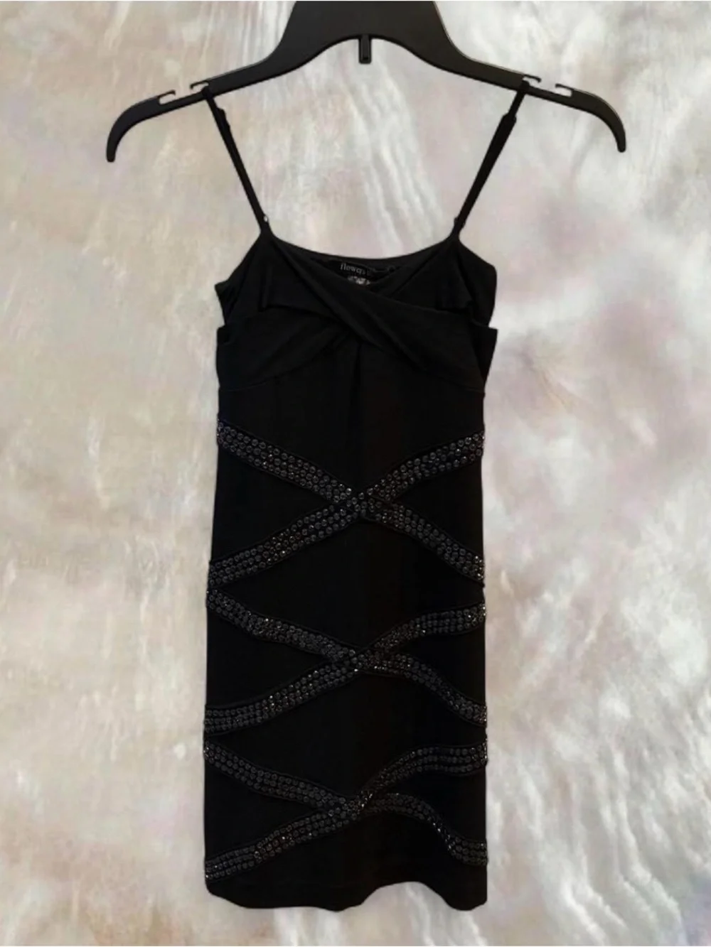 Flowers By Zoe Black Rhinestone Dress size kids 12